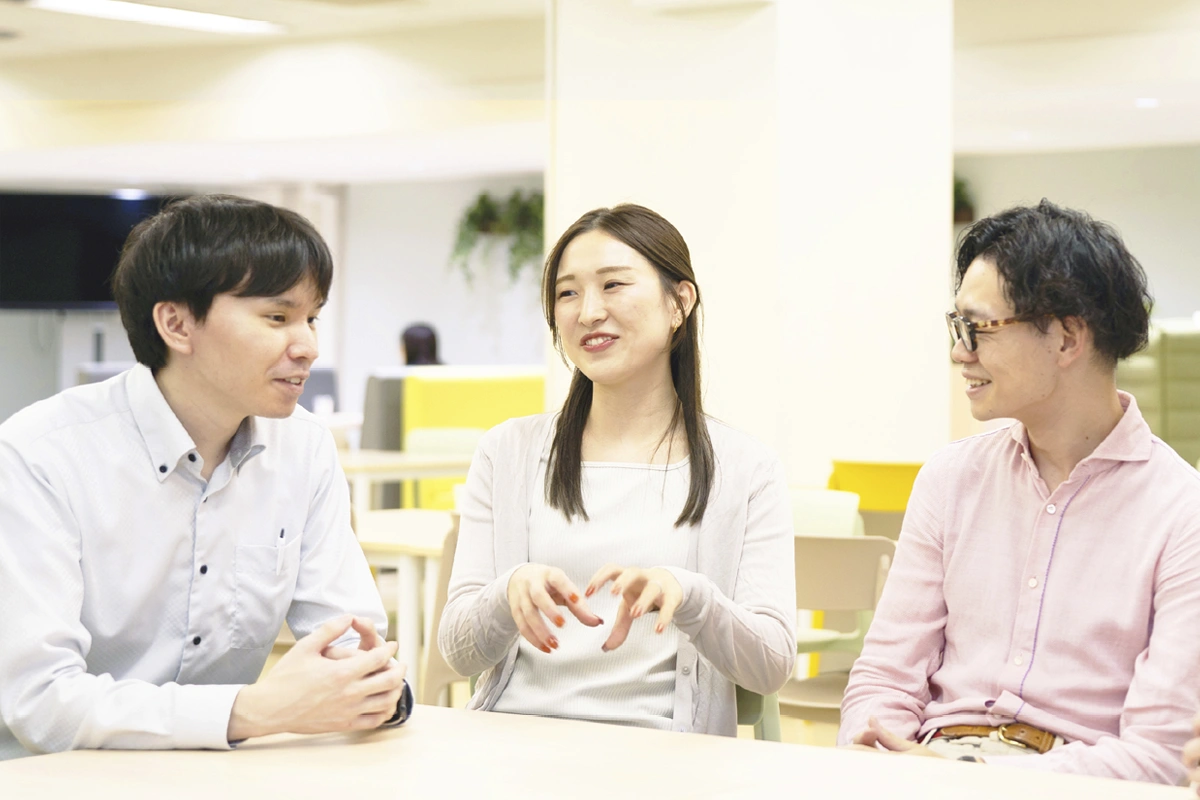 マメcafeは社員交流の場にもなっています。